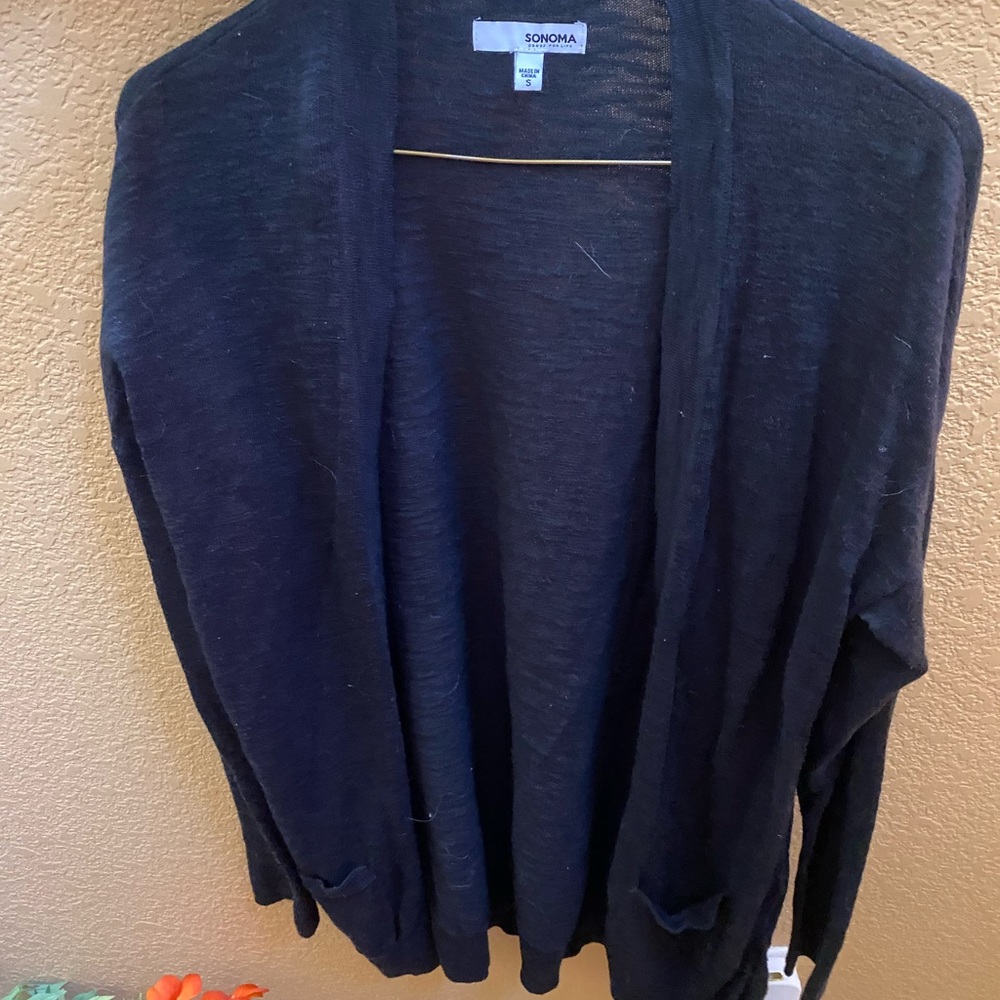 Sheer black cardigan